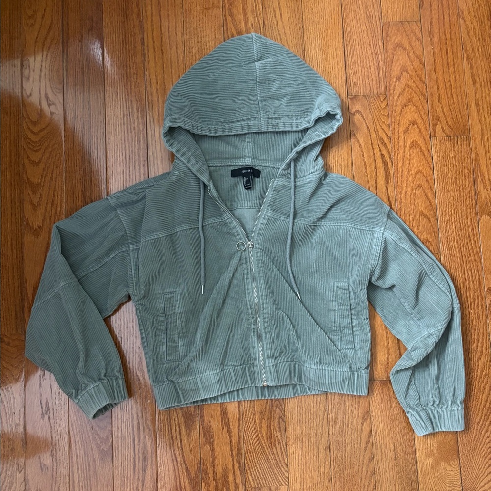 Ribbed Corduroy Cropped Jacket